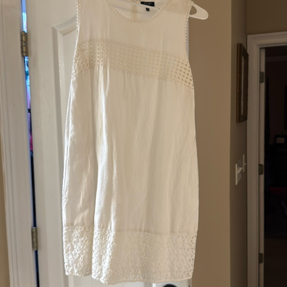 White linen dress